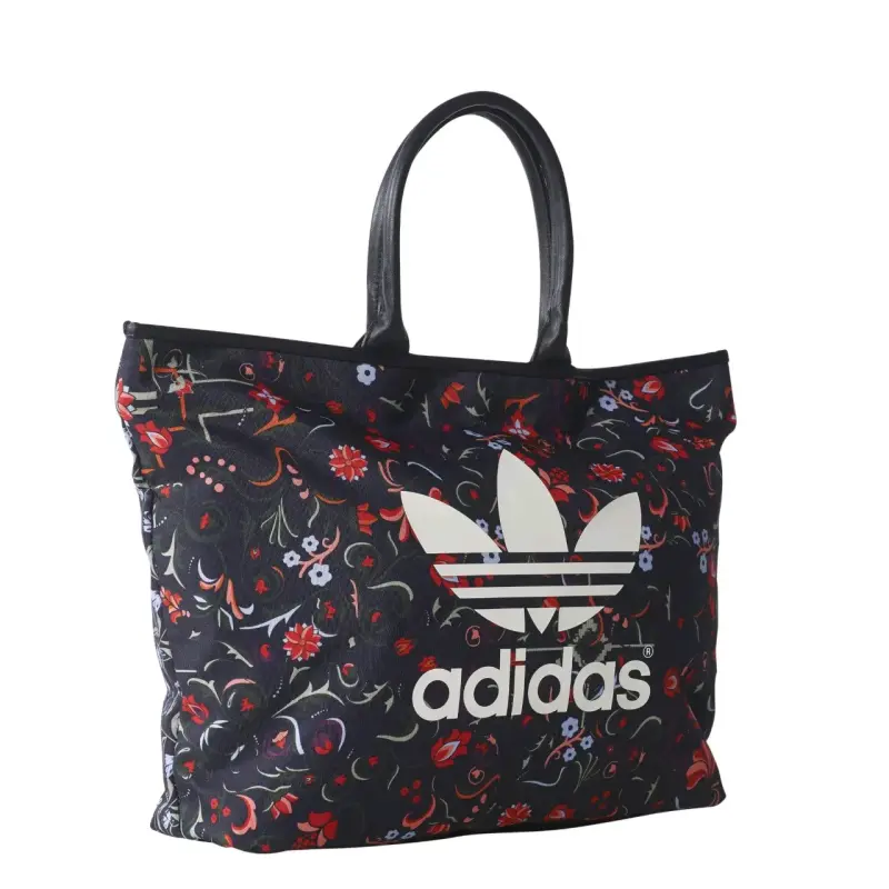 Bolso tote floral Adidas negro - 2