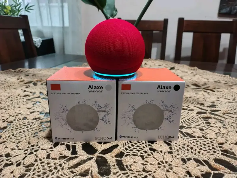 Parlante Inteligente Alaxe Bluetooth Rojo - 1