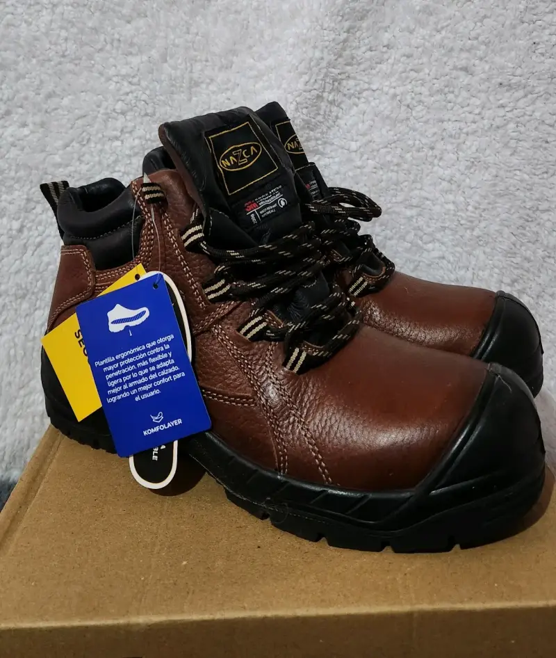 Botas de Seguridad Nazca Marrón con Punta de Acero - 4