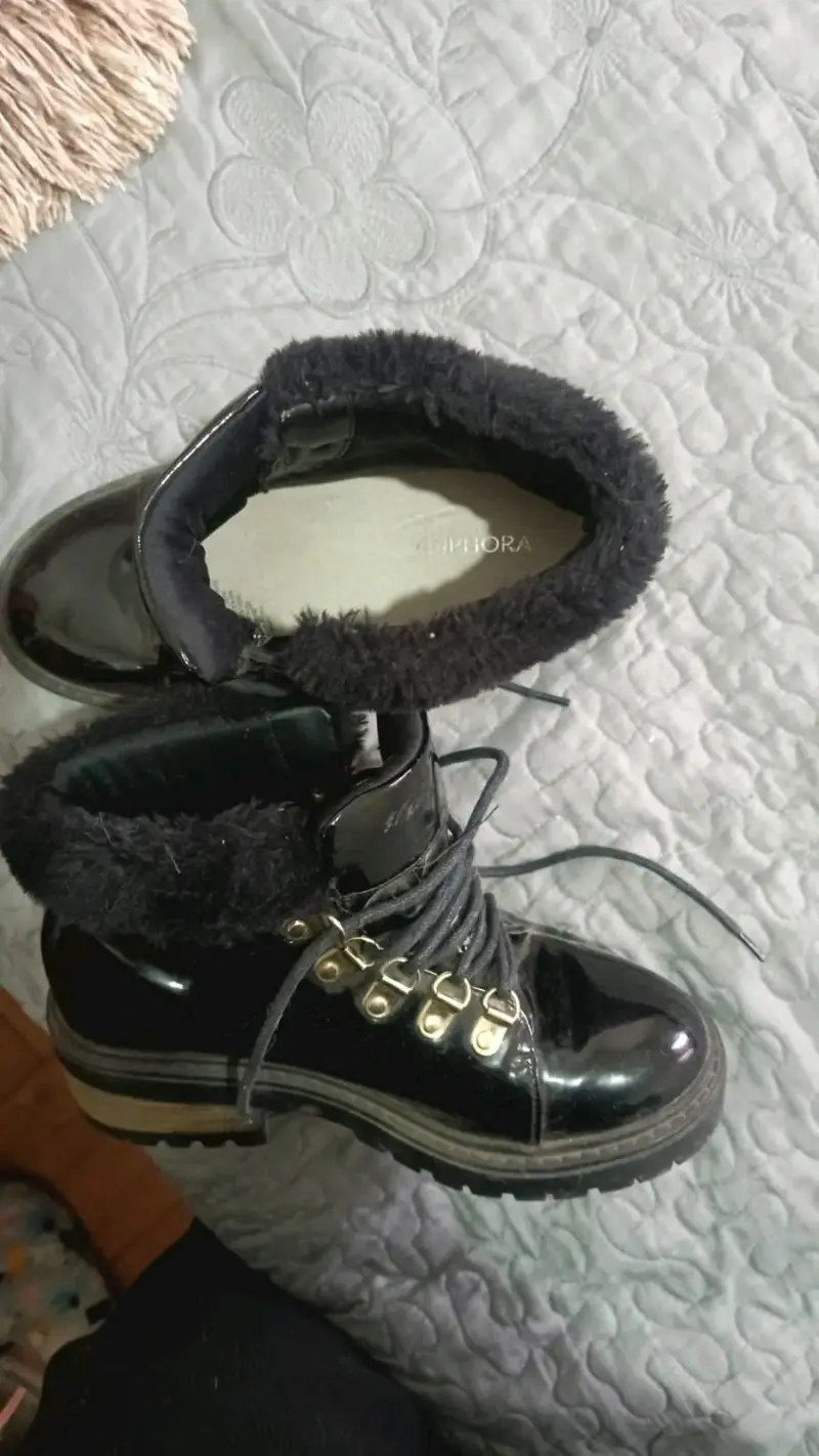 Botas de invierno negras con forro de peluche