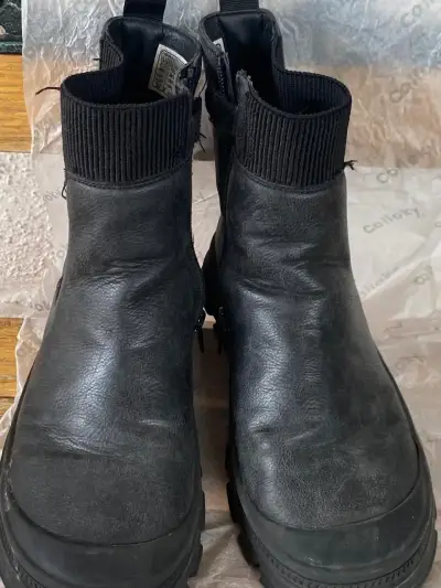 Botines de cuero negro Colloky para niños - miniatura 1