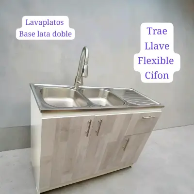 Cocina Empotrada a Medida con Muebles y Lavaplatos - miniatura 3