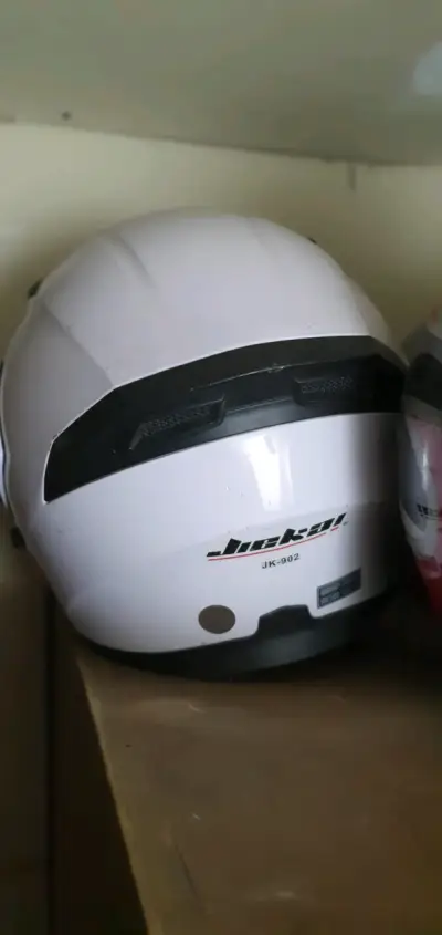 Casco de moto blanco Jiekai JK-902 - miniatura 3