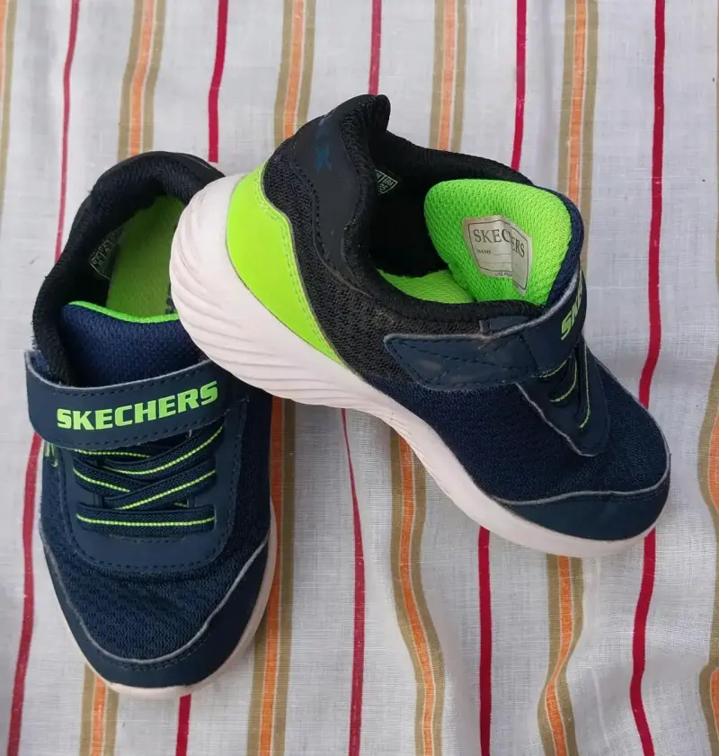 Zapatillas deportivas para niños Skechers azul y verde - 2