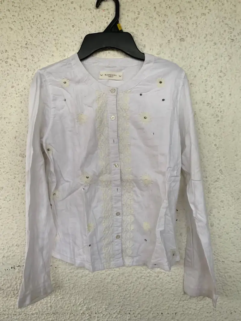 Blusa blanca bordada Rapsodia para niña - 1