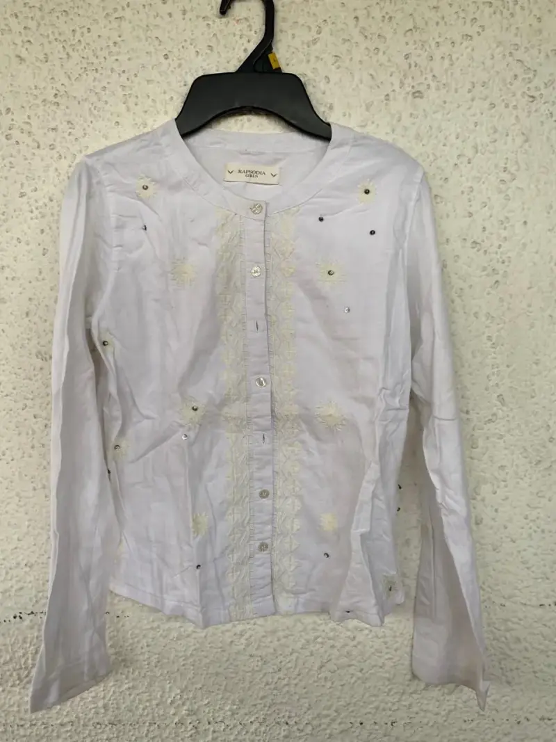 Blusa blanca bordada Rapsodia para niña - 2