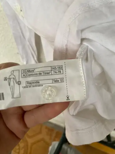 Blusa blanca bordada Rapsodia para niña - miniatura 3