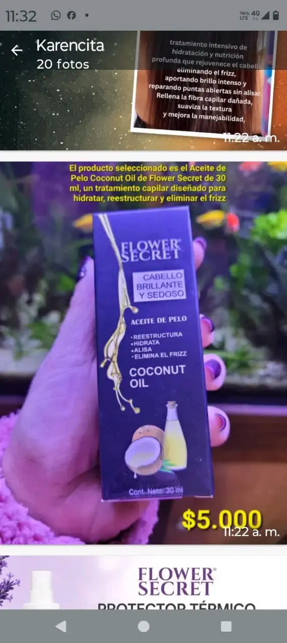 Aceite de Pelo Coconut Oil Flower Secret 30 ml - 1