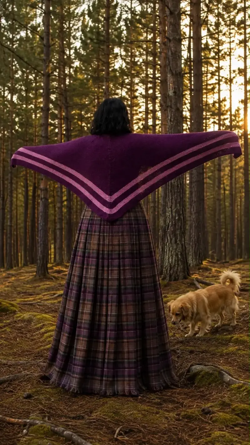 Poncho de lana en colores variados - 1