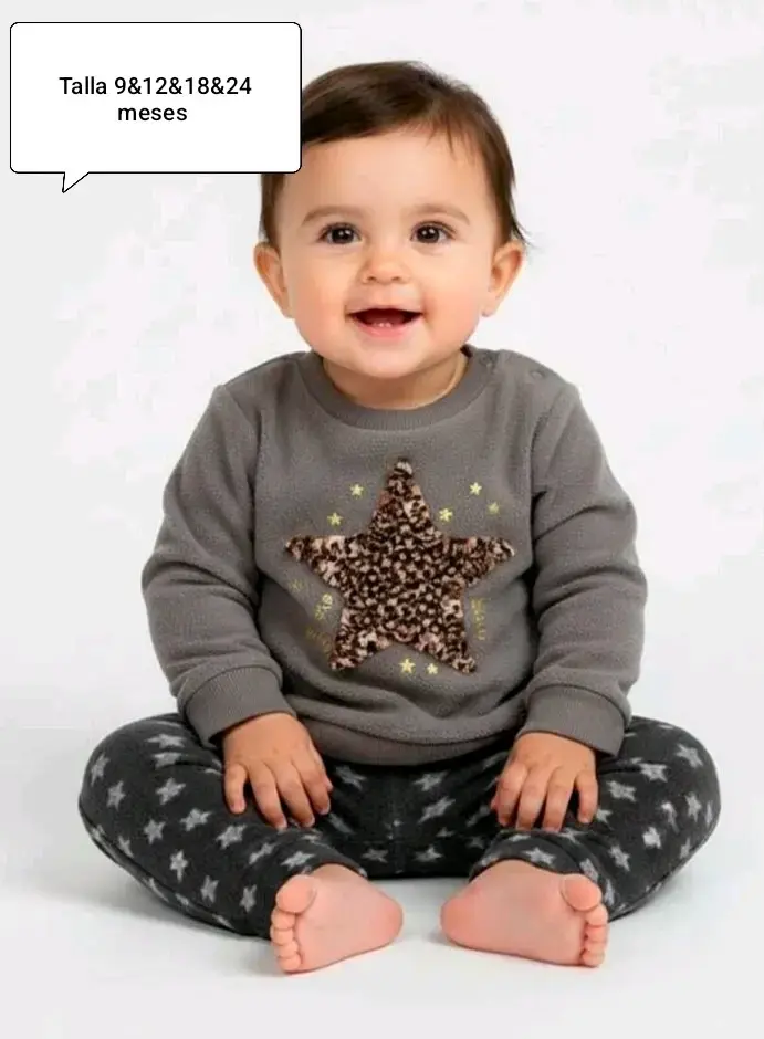 Conjunto de ropa para bebé con diseño de estrella