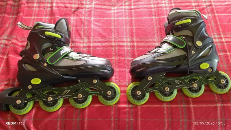 Patines en línea Avalanche negros y verdes - 1