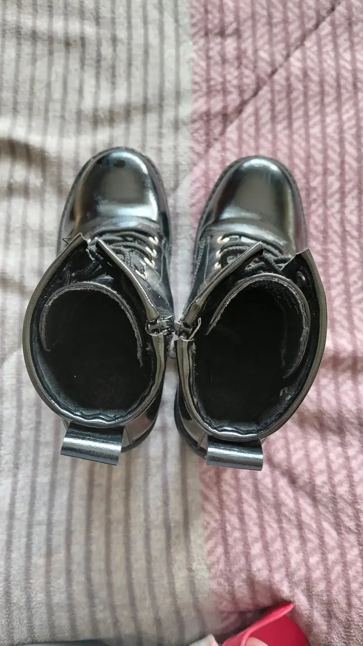 Botines de cuero negro con plataforma - 5