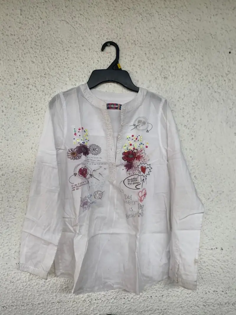 Blusa Desigual blanca con estampado floral - 1