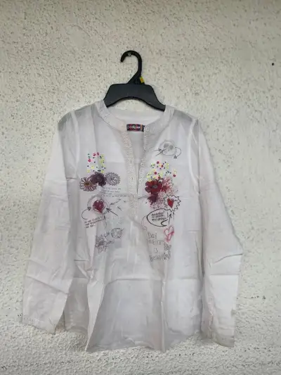 Blusa Desigual blanca con estampado floral - miniatura 2