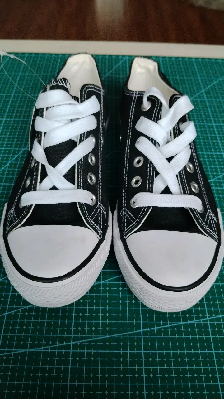 Zapatillas negras de lona para mujer talla 36 - 1