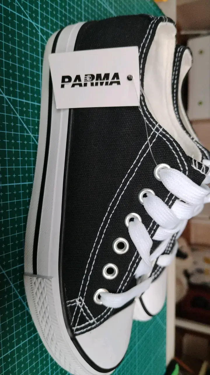 Zapatillas negras de lona para mujer talla 36 - 2