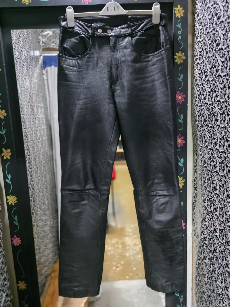 Pantalón de cuero negro para Varón - 1