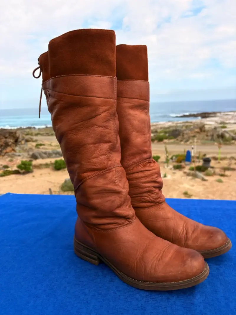 Botas de cuero marrón para mujer Lasocki - 3
