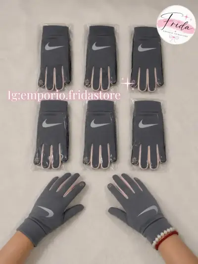 Guantes deportivos táctiles Nike grises - miniatura 2