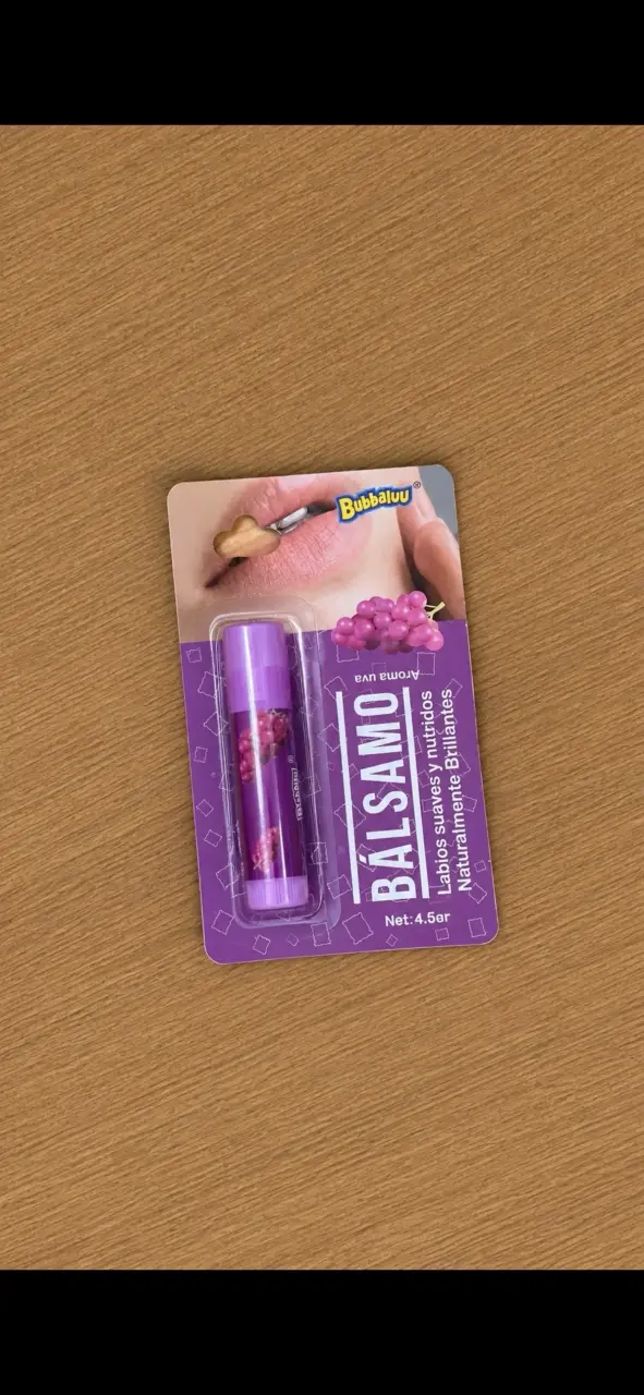 Bálsamo labial sabor uva Bubbaluu