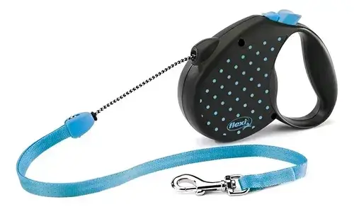 Correa retráctil para perro Flexi azul