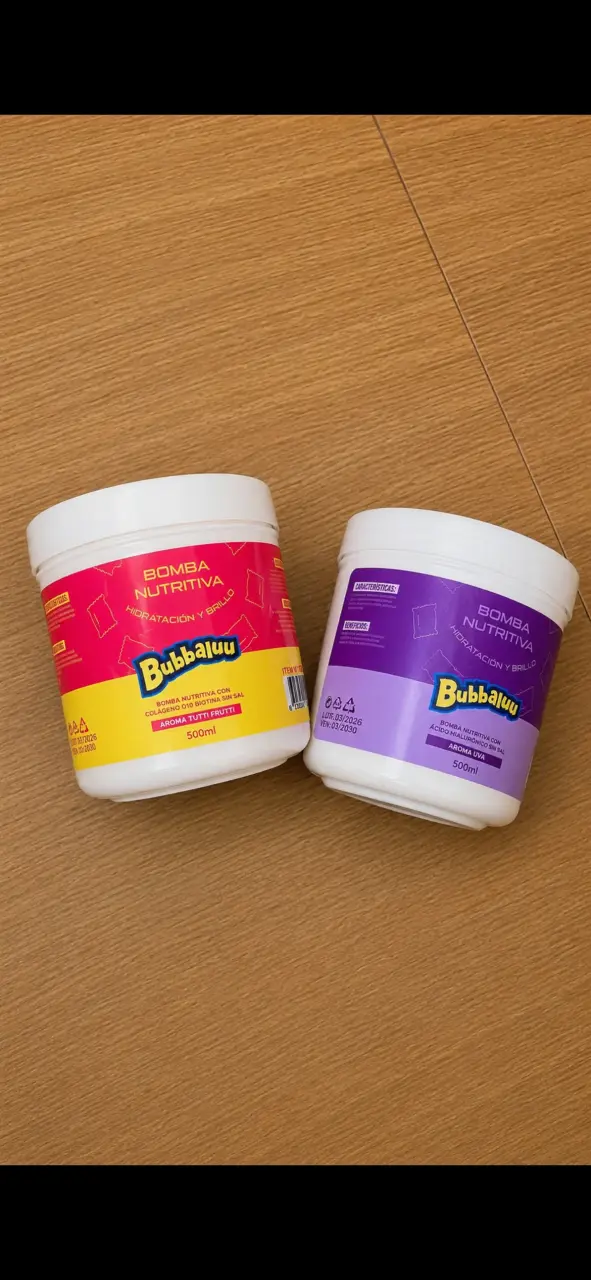 Bomba Nutritiva Bubbaluu Hidratación y Brillo 500ml