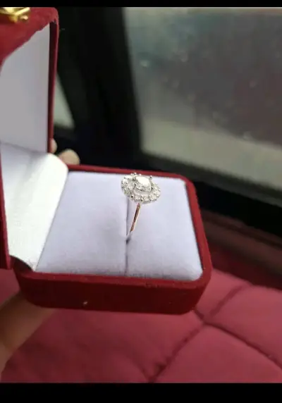Anillo de compromiso con circones  en caja - miniatura 2