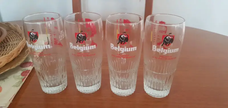 Set de 4 vasos de cerveza Bélgica FIFA 2018 - 1