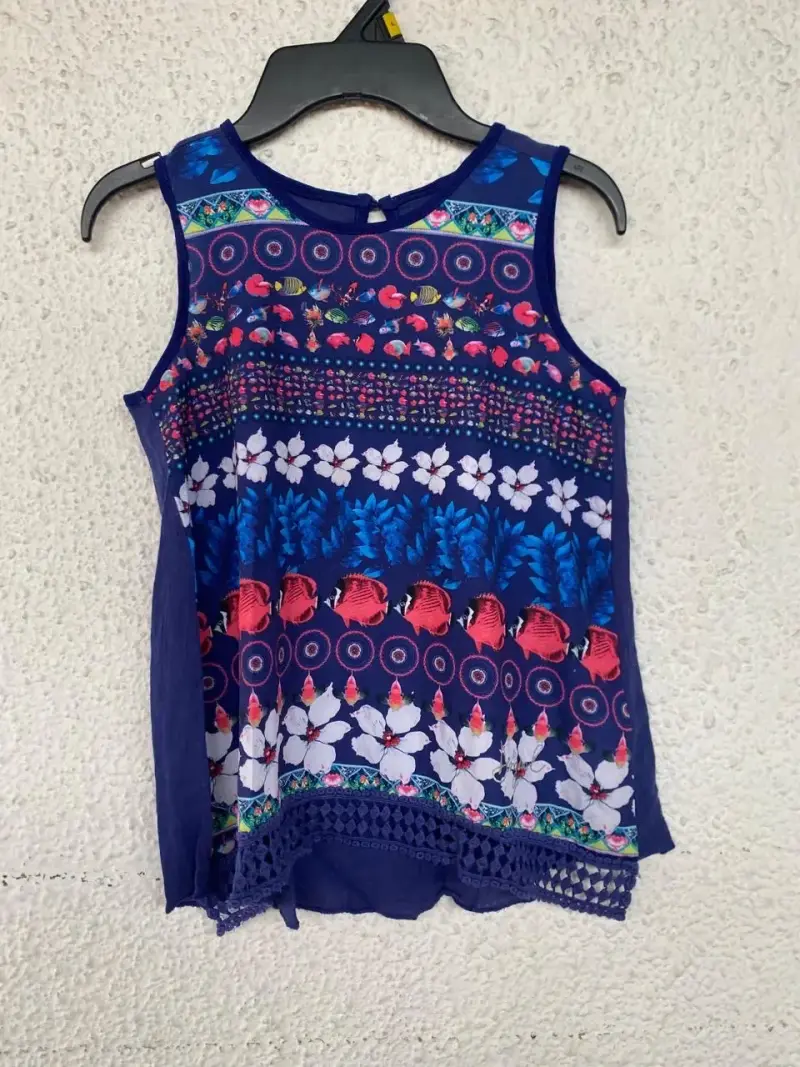 Polera sin mangas estampada para niña Desigual - 2