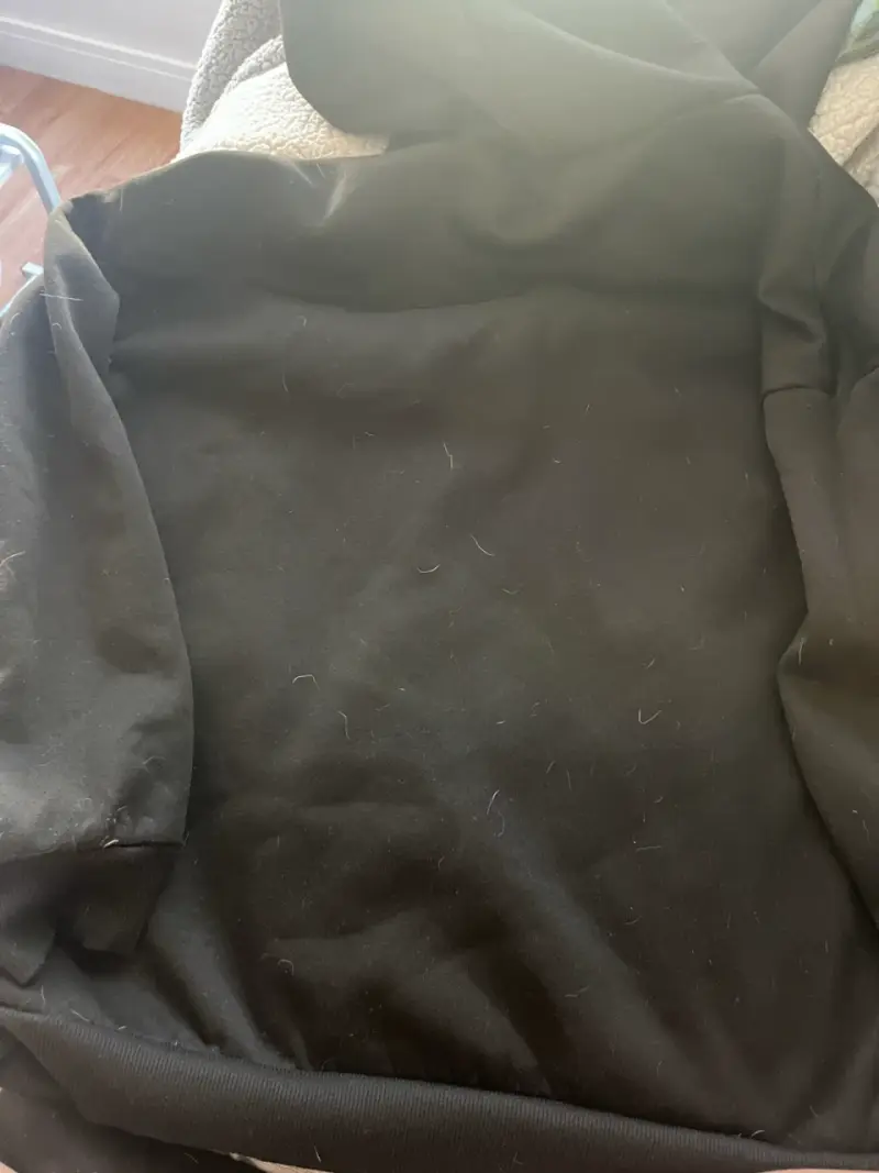 Polerón negro con diseño de alas y capucha - 2