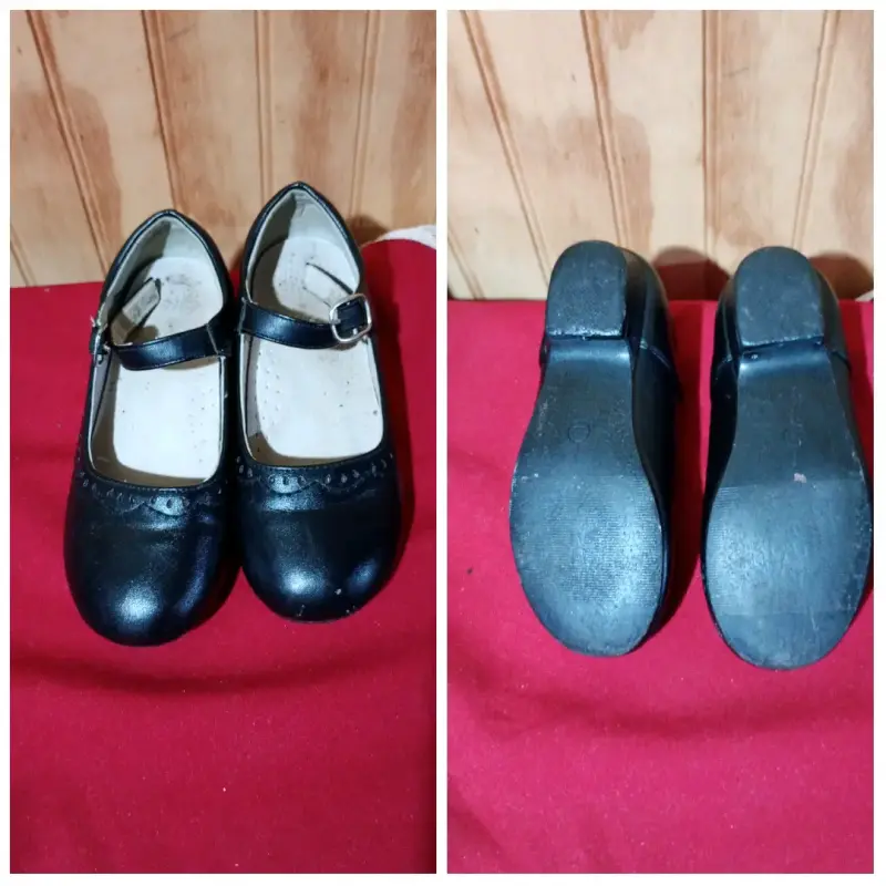 Zapatos de niña negros con hebilla - 1