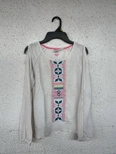 Polera manga larga Roxy Girl con diseño bordado - miniatura 1