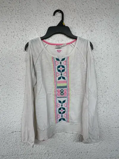 Polera manga larga Roxy Girl con diseño bordado - miniatura 2