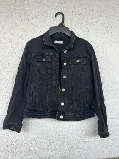 Chaqueta de mezclilla negra MNG para mujer - miniatura 2