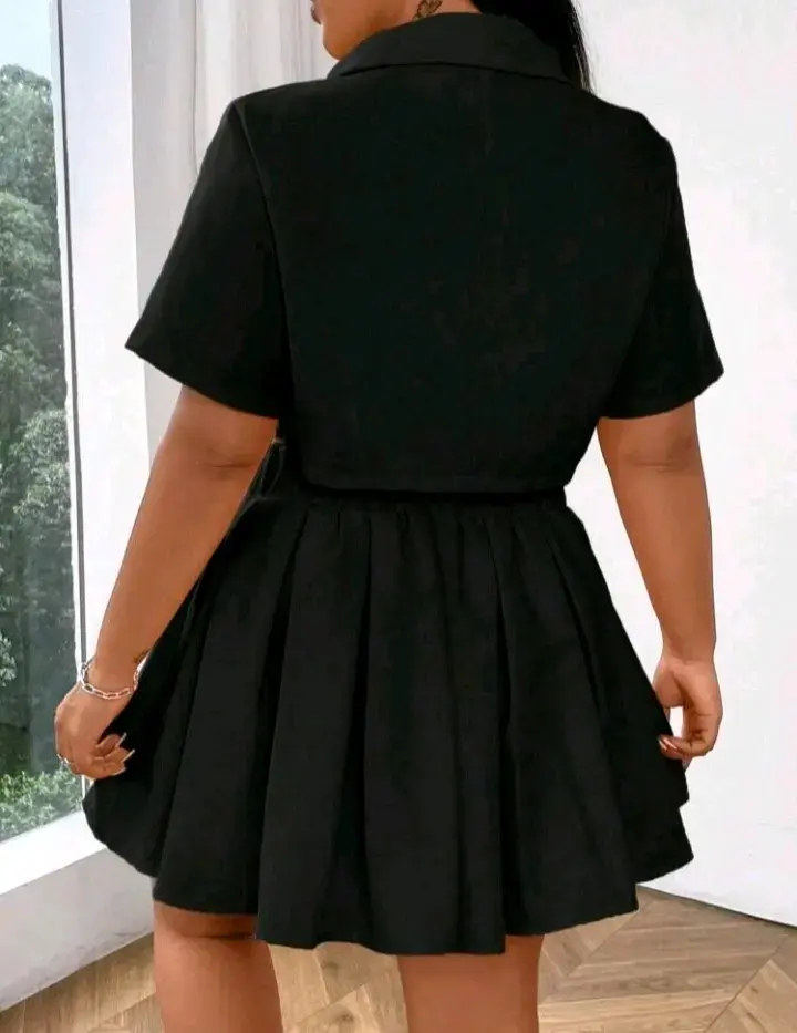 Conjunto de falda y top negro, Shein 4XL. - 2