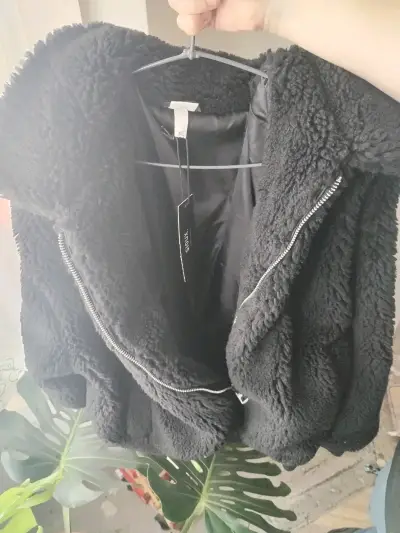 Chaqueta de felpa negra Sioux, talla L. - miniatura 5