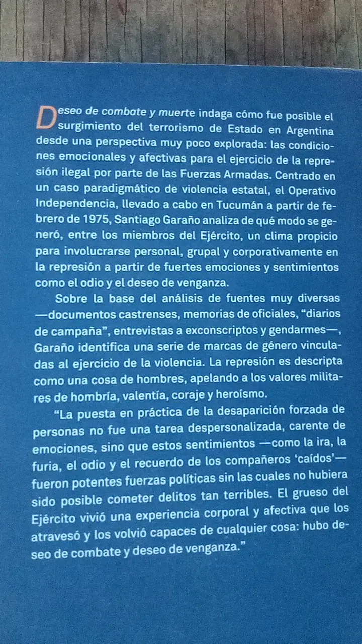 Libro 'Deseo de Combate y Muerte' de Santiago Garaño - 2