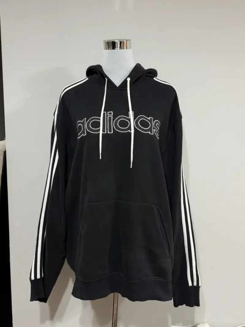 Polerón con capucha negro Adidas