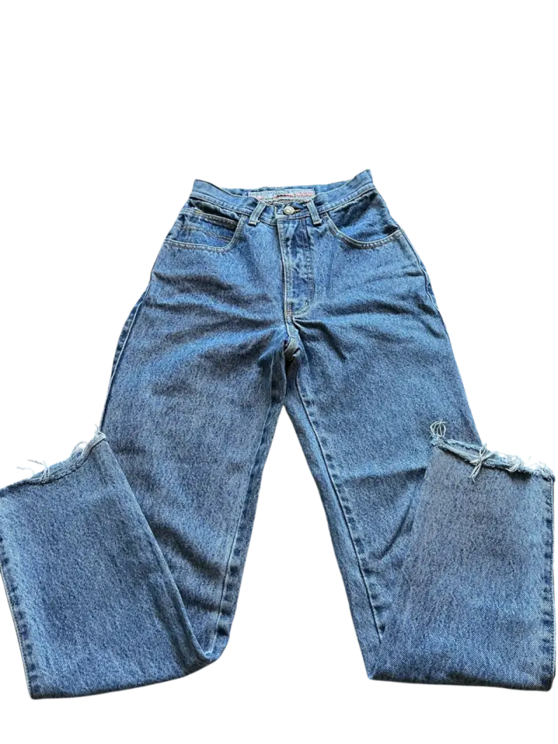 Jeans de mezclilla azul desgastados - 1
