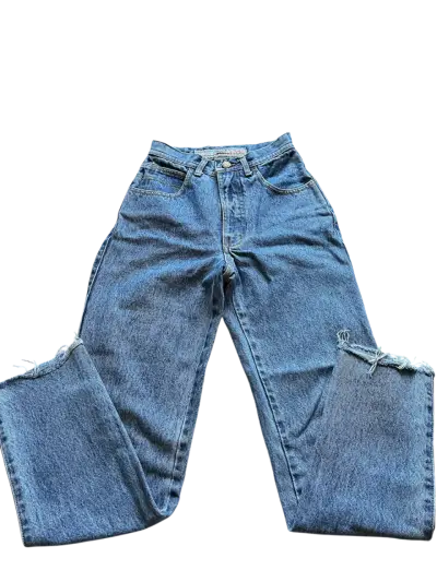 Jeans de mezclilla azul desgastados - miniatura 1
