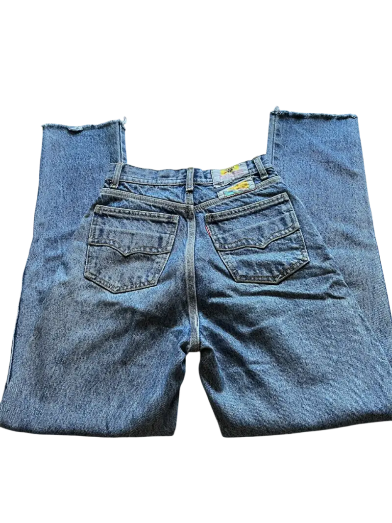 Jeans de mezclilla azul desgastados - 2