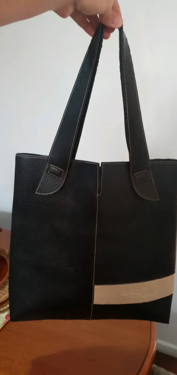 Bolso tote negro de cuero sintético Head - 1