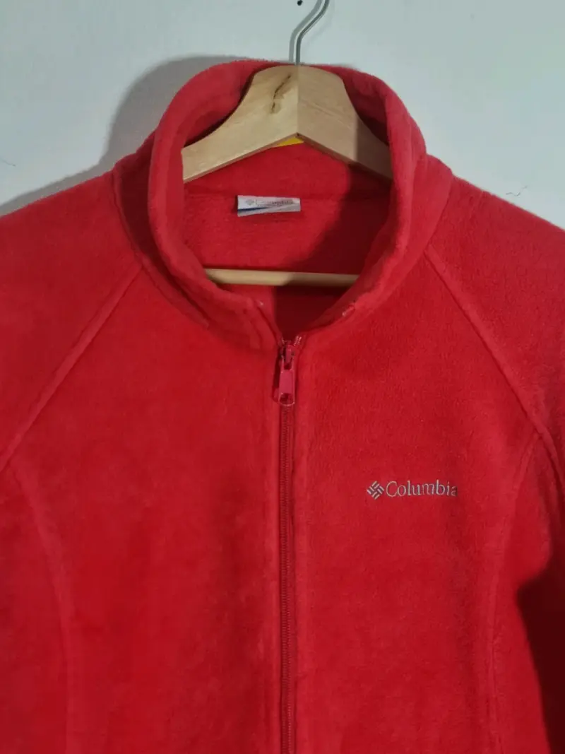 Chaqueta polar roja Columbia mujer - con Detalles - 2