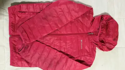 Chaqueta Columbia fucsia  de niña con capucha - miniatura 1