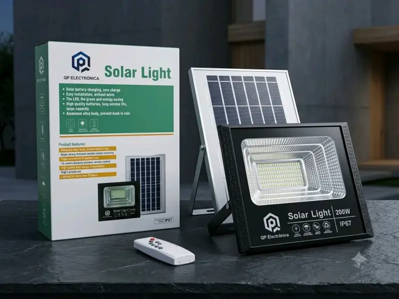 Foco reflector solar LED 200W con control remoto - 3