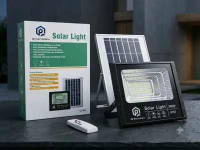 Foco reflector solar LED 200W con control remoto - miniatura 3