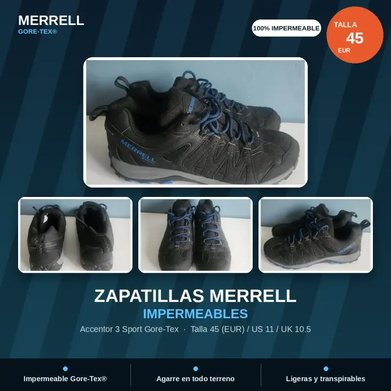 Zapatillas Merrell Impermeables Gore-Tex Talla 45