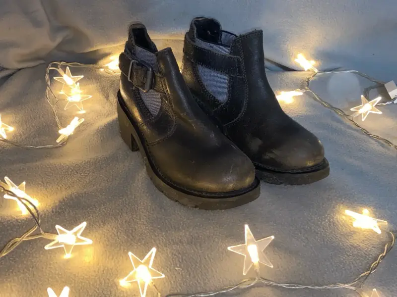 Botines de cuero negro CAT - 1