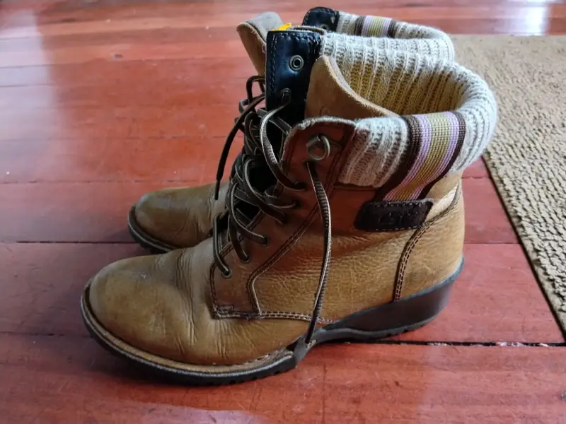 Botas Caterpillar de cuero marrón para mujer - 2