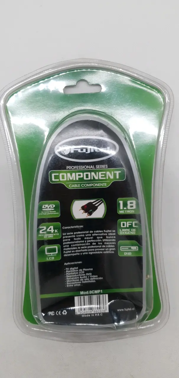 Cable componente Fujitel 1.8 metros - 2